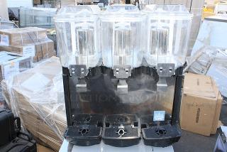 Carnival King RBD3G3 Triple 3 Gallon Bowl Refrigerated Beverage Dispenser - 120V. Serial #: 23095162