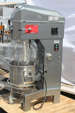 BRAND NEW SCRATCH & DENT Avantco MX60H 60 Qt. Planetary Floor Mixer with Guard & Standard Accessories - 240V, 3 Phase, 2 1/2 hp. S/N: 04012924-177MX60H.