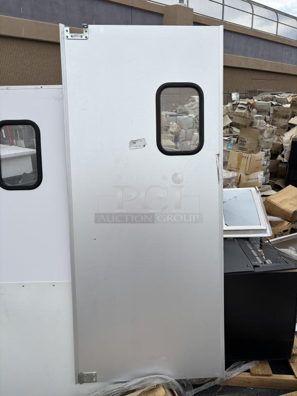 BRAND NEW SCRATCH-N-DENT! OUT OF ORIGINAL PACKAGING! Curtron Service-Pro Series 20 Single Aluminum Swinging Traffic Door - 30" x 84" Door Opening. 2x Your Bid. - Image 2 of 2