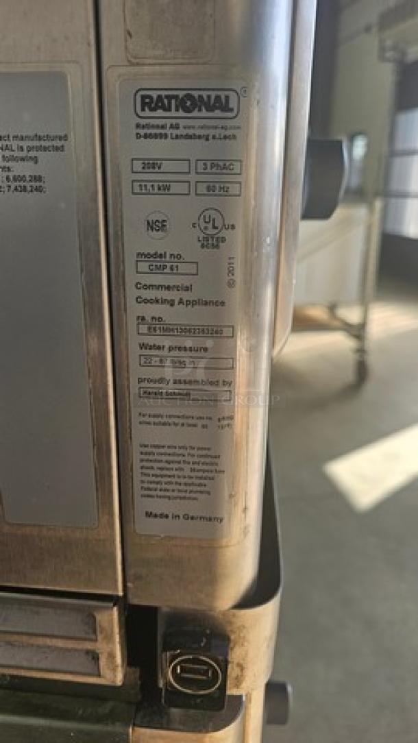 Rational Double Stack CombiMaster Plus Combination Oven. On Casters. Very Good Condition.

(Top) CMP61 Electric CombiMaster Plus Combination Oven. 208V, 3 PH, 11 kW, 60 Hz.
(Bottom) CMP101 Electric CombiMaster Plus Combination Oven. 208V, 3 PH, 19 kW, 60 Hz. - Image 4 of 4