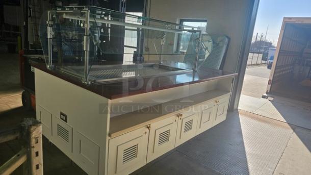 Custom Salad Bar w/ Overhead Sneeze Guard. Nice Condition. - Image 2 of 6