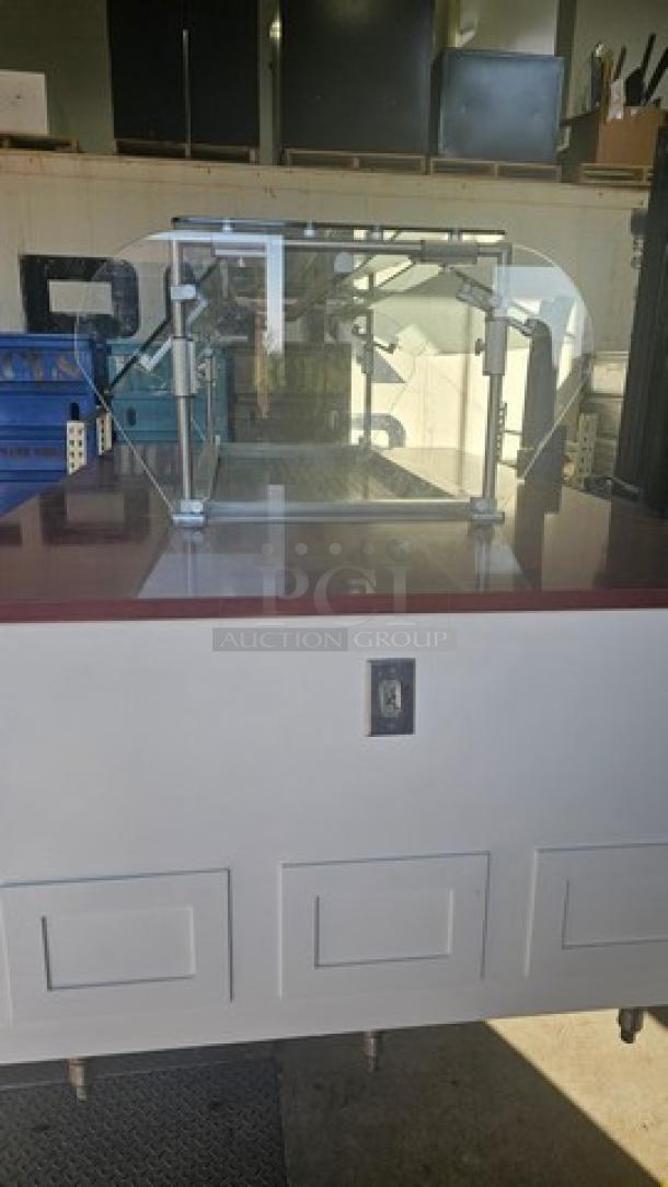 Custom Salad Bar w/ Overhead Sneeze Guard. Nice Condition. - Image 4 of 6