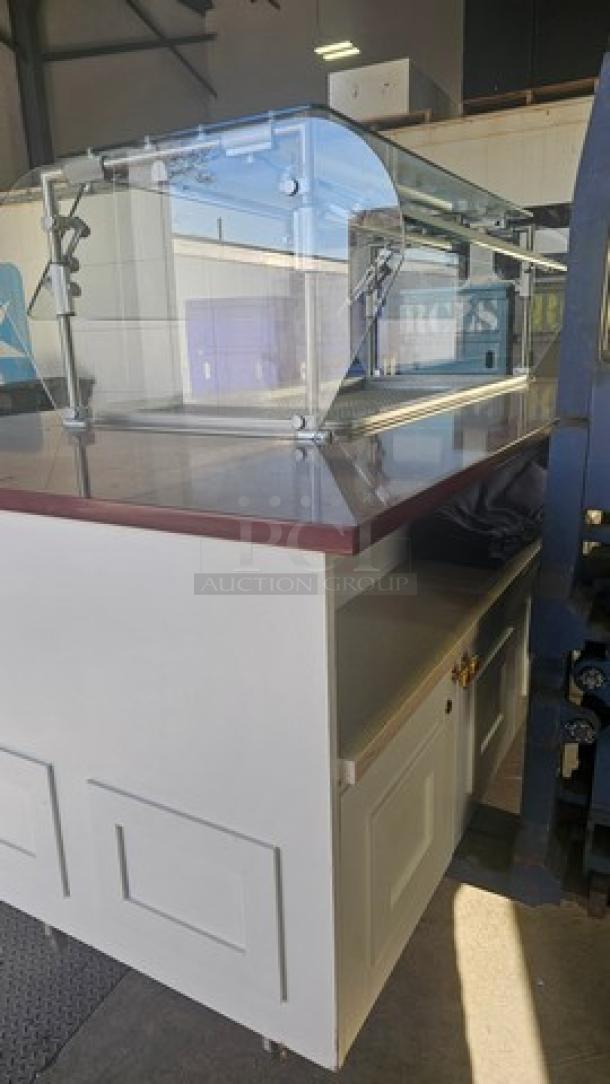 Custom Salad Bar w/ Overhead Sneeze Guard. Nice Condition. - Image 5 of 6