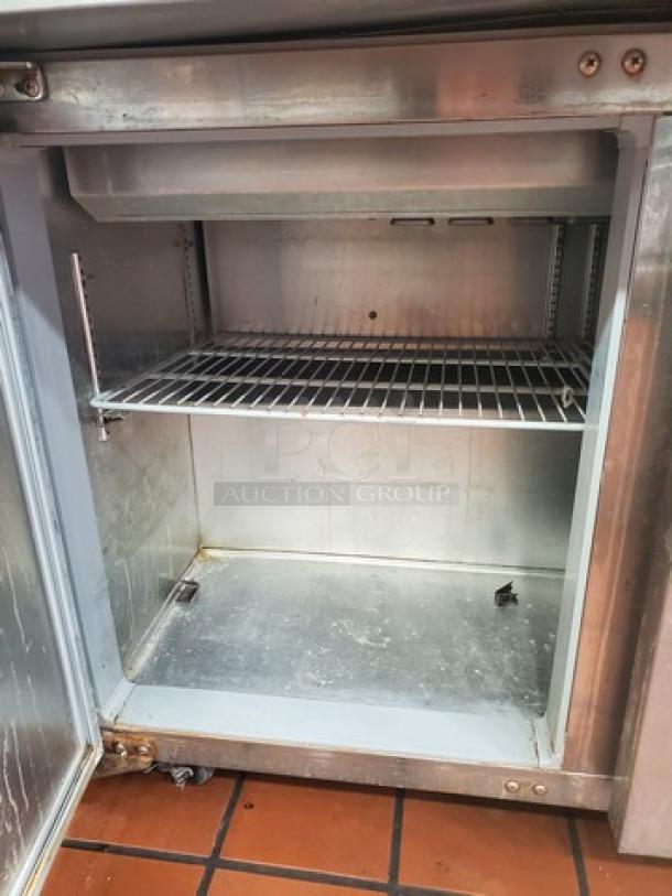 Continental Refrigerator SW72-30M 72" 3 Door Mighty Top Refrigerated Sandwich Prep Table. Very Nice Condition. 115 V, 60 Hz, 1 PH. - Image 6 of 9