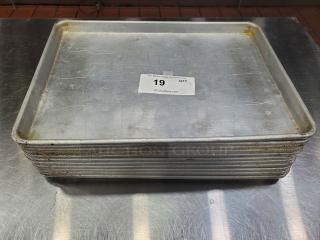 Lot of 11 Half Size Bun Pans.