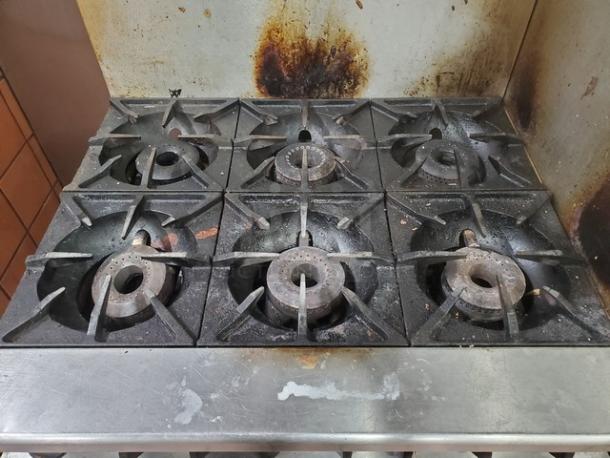 Thermatek 36" 6-Burner Propane Range w/ Oven Base. One Knob is damaged. Good Condition. - Image 2 of 6