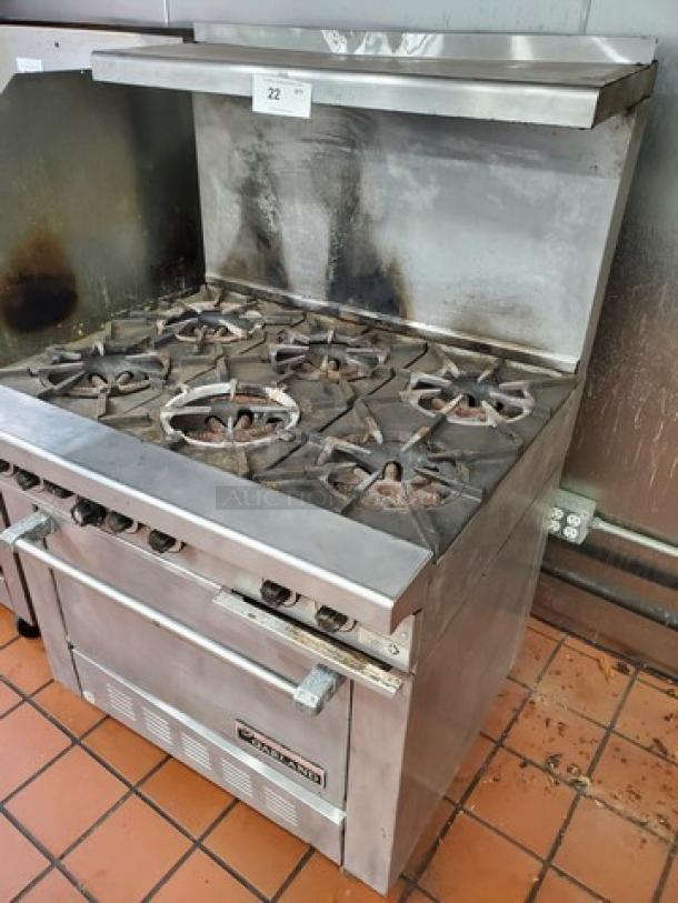 Garland H286 Natural Gas 6 Burner Range w/ Oven Base. Good Condition. - Image 7 of 7