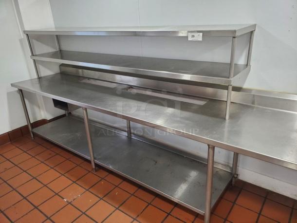 Stainless Steel Work Table w/ Overhead Shelf, Undershelf, and Edlund Manual Can Opener. - Image 4 of 4
