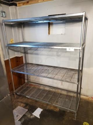 4-Tier Wire Shelving Unit.