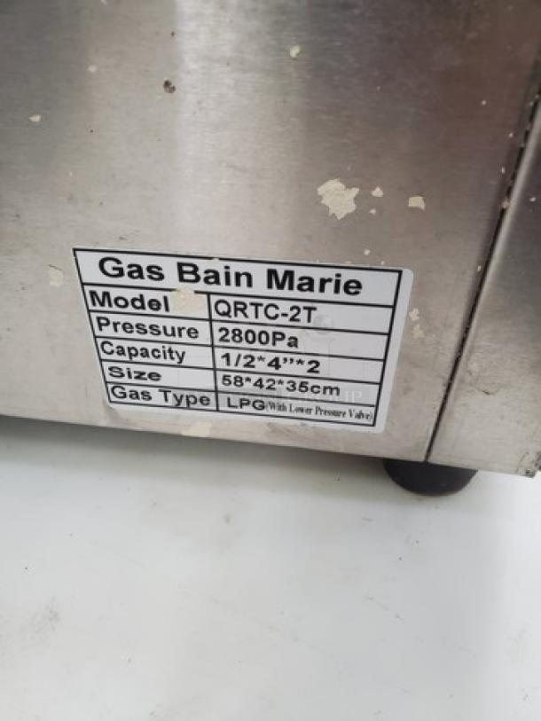 Gas Bain Marie model QRTC-2T. Gas Type - LPG (w/ Lower Pressure Valve). - Image 11 of 11