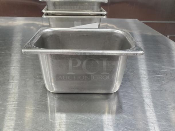 Lot of 6 1/9-Size Anti-Jam Heavy Duty Stainless Steel Food Pans 4" Deep - Image 2 of 3