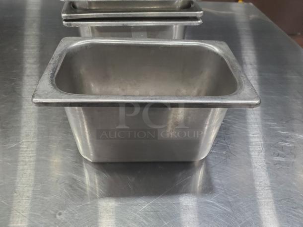 Lot of 5 1/9-Size Anti-Jam Heavy Duty Stainless Steel Food Pans 4" Deep - Image 2 of 3