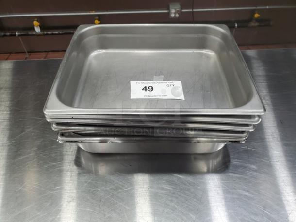 Lot of 5 Winco SPJL-202 - Anti-Jam Steam Pans, 2.5" Depth. - Image 1 of 3