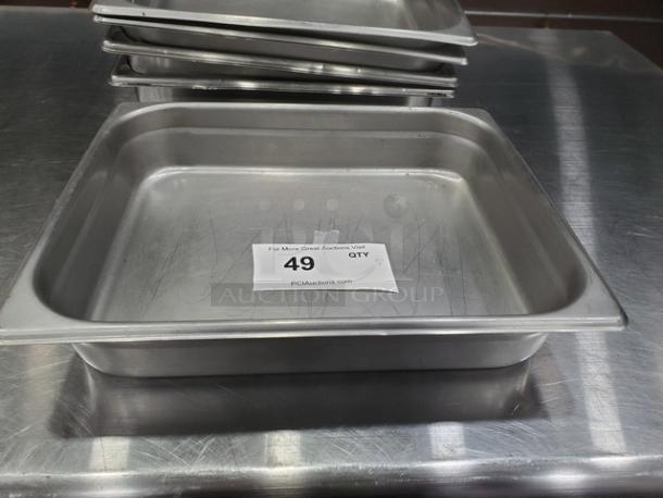 Lot of 5 Winco SPJL-202 - Anti-Jam Steam Pans, 2.5" Depth. - Image 2 of 3