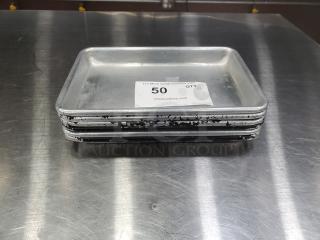 Lot of 6 Winco ALXP-0609 - Aluminum Sheet Pans, Open Bead - Eighth (1/8).