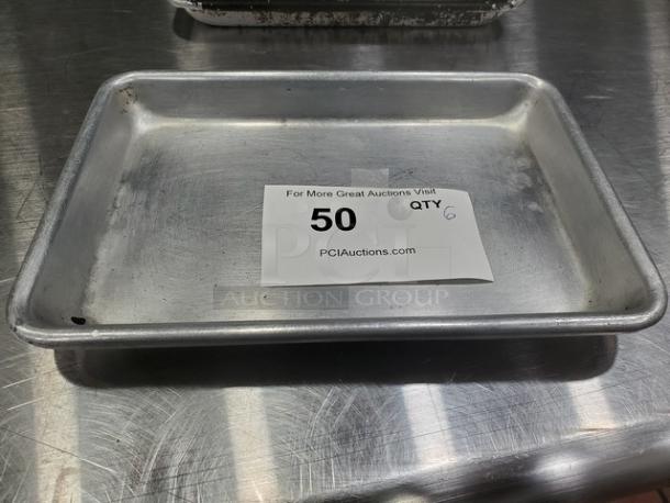 Lot of 6 Winco ALXP-0609 - Aluminum Sheet Pans, Open Bead - Eighth (1/8). - Image 2 of 4