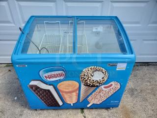 AHT RIO S 100 Sliding Glass Top Ice Cream Freezer.  110-120V, 1 PH, 60 Hz.
