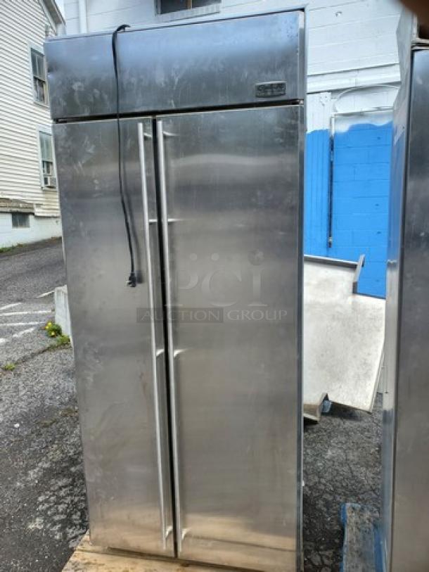 Monogram Side-by-Side Column Refrigerator & Freezer Set. - Image 1 of 9
