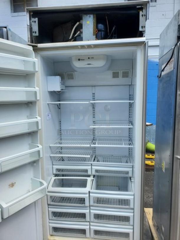 Monogram 36" Panel-Ready Integrated Column Freezer. The panel shown (5th picture) covers both the Freezer (this listing) and the Refrigerator unit (item #66). It is recommended that both units are purchased by the same buyer. Otherwise the panel will have to be altered so that each unit will still have a panel. - Image 2 of 6