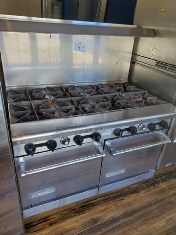American Range 48" 8 Burner Gas Range with (2) Standard Ovens. - Image 1 of 7