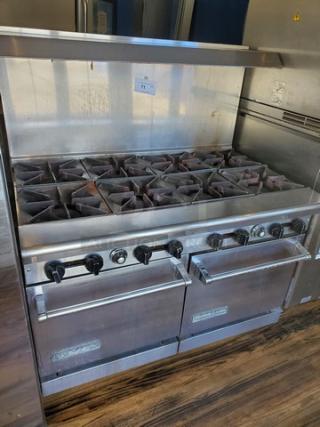 American Range 48" 8 Burner Gas Range with (2) Standard Ovens.