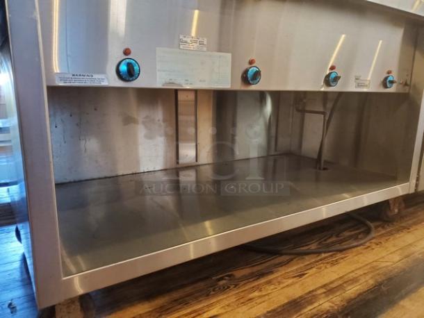 Duke TEHF-60SS 60" Hot Food Table w/ (4) Wells & Undershelf. 208V, 1 PH. Plug appears to have been cut. Will need to be rewired. - Image 5 of 8