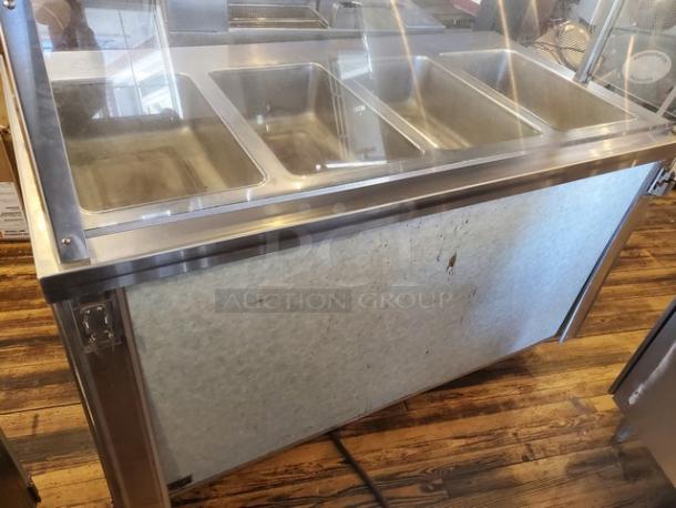 Duke TEHF-60SS 60" Hot Food Table w/ (4) Wells & Undershelf. 208V, 1 PH. Plug appears to have been cut. Will need to be rewired. - Image 6 of 8