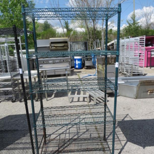 One Green Metro Shelf With 5 Shelves. 36X18X71 - Image 1 of 1