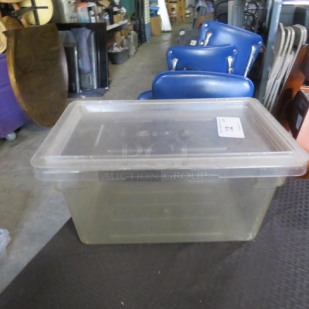 One 4.75 Gallon Food Storage Container With Lid. - Image 1 of 1