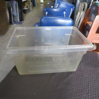 One 4.75 Gallon Food Storage Container.