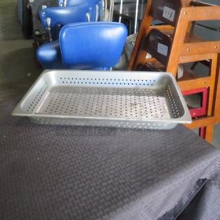 One Full Size 2.5 Inch Perforated Hotel Pan.