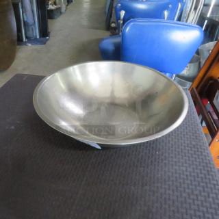 One 16 Inch Stainless Steel Bowl.
