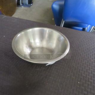 One 9 Inch Stainless Steel Bowl.