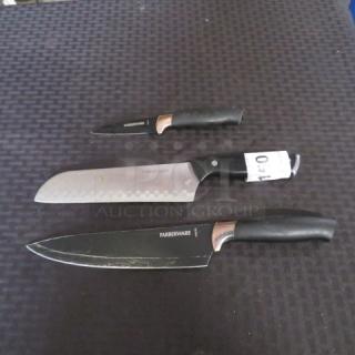 Assorted Chef Knives. 3XBID