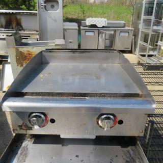 One Star Max Natural Gas Griddle. WORKING WHEN REMOVED. 24X26X16