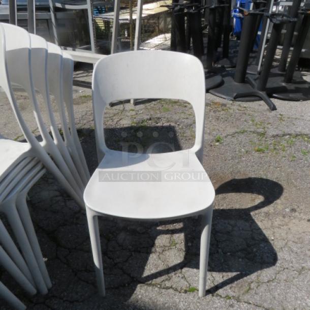 White Patio Chair. 2XBID - Image 1 of 1
