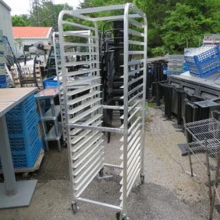 One Aluminum Speed Rack On Casters. GREAT SHAPE! 20.5X26X69