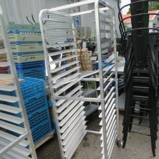 One Aluminum Speed Rack On Casters. GREAT SHAPE! 20.5X26X69