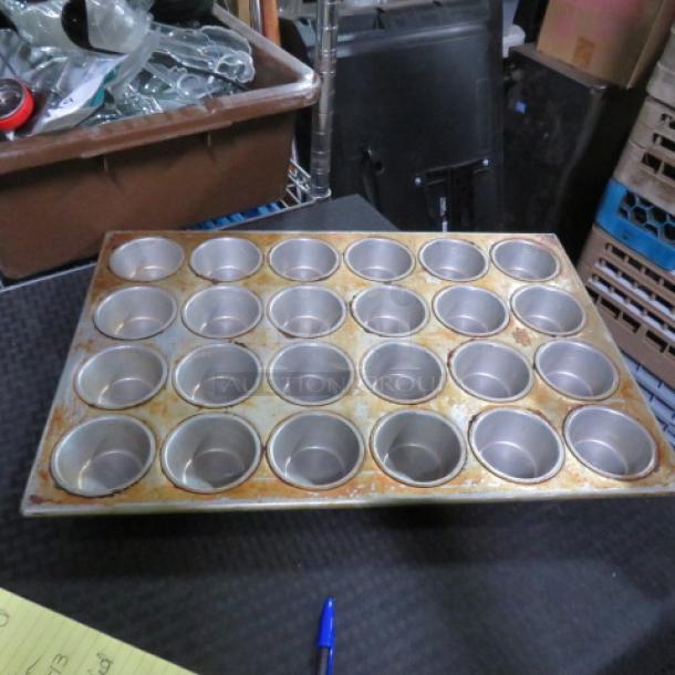 One Chicago Metallic 24 Hole Commercial Muffin/Cupcake Pan.  #552-D - Image 1 of 1