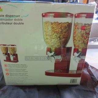 One NEW Double Dry Food/Candy Dispenser. 3.785 Liter Cap.