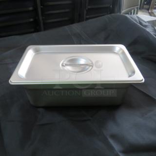 One NEW 1/4 Size 4 Inch Deep Hotel Pan With Lid.