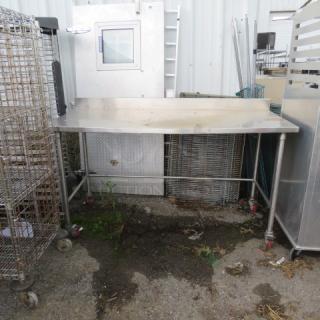 One Stainless Steel Bakers  Table On Casters. 72X30X42.5