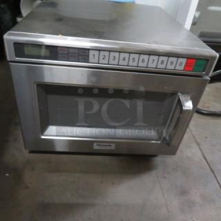 One Panasonic Microwave. Model# NE-17521. 208-240 Volt. 1 Phase. WORKING When Removed. 16.5X20X13. $1185.00