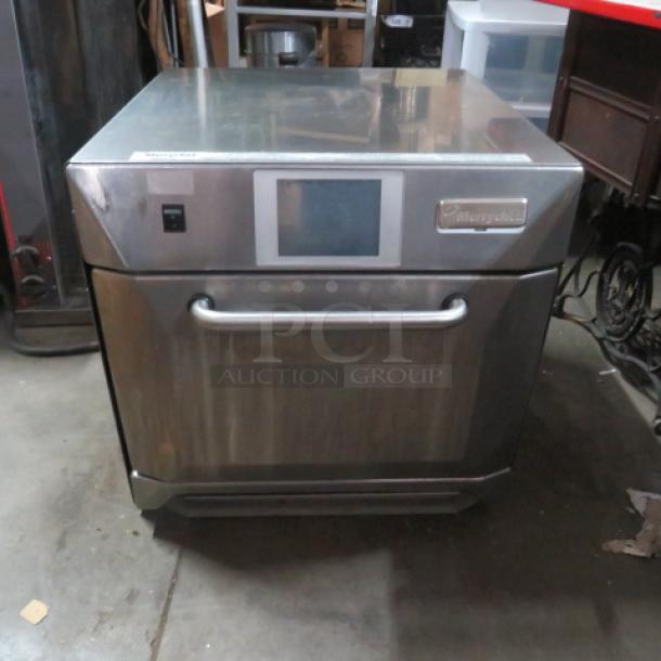 One Merrychef Rapid Cook Ventless  Oven. Model# Eikon e4. 208-240 Volt. 1 Phase. 23X27X24. WORKING WHEN REMOVED. $11,725.00 - Image 3 of 3