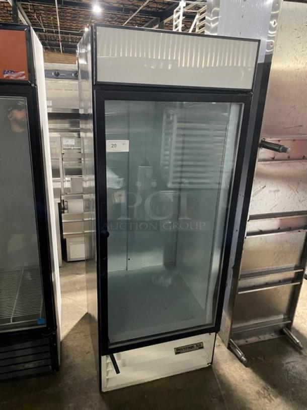 Beverage-Air Commercial Black Powder Coated Single Glass Swing Door Reach In Merchandiser Refrigerator! Model: MT27 SN: 7991095! 115V 1 Phase! - Image 1 of 8