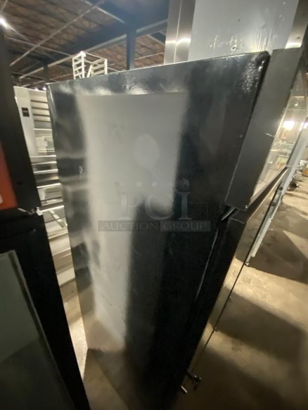 Beverage-Air Commercial Black Powder Coated Single Glass Swing Door Reach In Merchandiser Refrigerator! Model: MT27 SN: 7991095! 115V 1 Phase! - Image 2 of 8