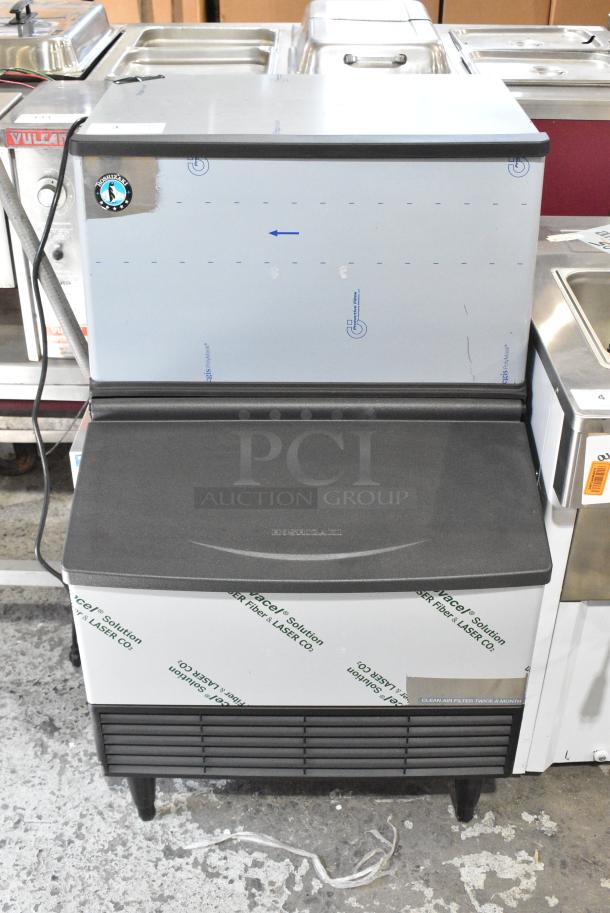 BRAND NEW SCRATCH AND DENT! 2022 Hoshizaki KM-231BAJ Stainless Steel Commercial Ice Head on Commercial Ice Bin. 115 Volts, 1 Phase. - Image 1 of 8