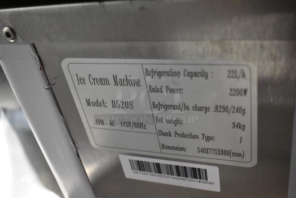 BRAND NEW SCRATCH AND DENT!  Vevor D520S Stainless Steel Commercial Countertop Air Cooled 2 Flavor w/ Twist Soft Serve Ice Cream Machine. 115 Volts, 1 Phase. - Image 8 of 8