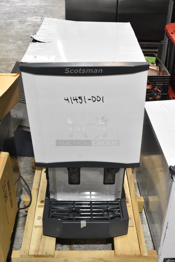 BRAND NEW SCRATCH AND DENT! 2024 Scotsman HID312A-1A Stainless Steel Commercial Countertop Ice Machine and Water Dispenser - 12 lb. Bin Storage. 115 Volts, 1 Phase. - Image 1 of 6