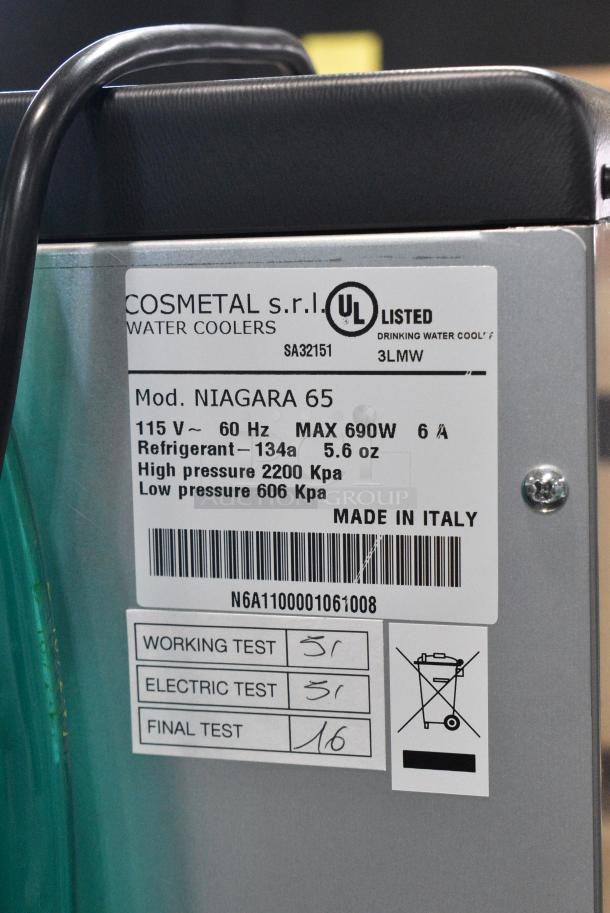 BRAND NEW SCRATCH AND DENT! Cosmetal Niagra 65 Stainless Steel Commercial Floor Style Water Dispenser. 115 Volts, 1 Phase. - Image 6 of 6